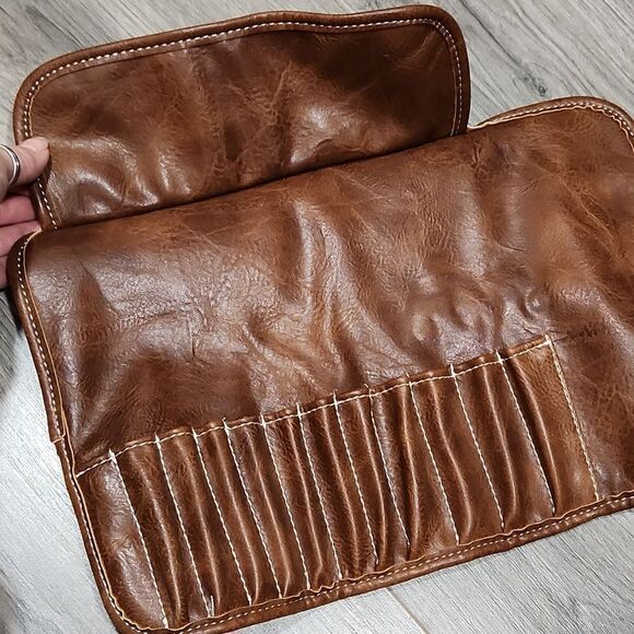 VINTAGE Brown Realer Rolled Utility/Brush/ Tool Wrap Kit - Picture 6 of 6